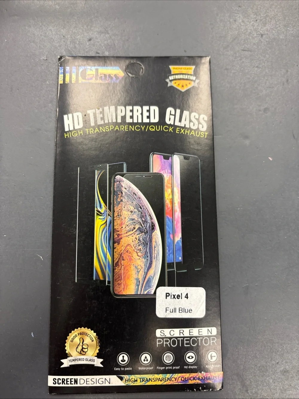 3 Pack Tempered Glass Screen Protector for Pixel 4 - Full Blue